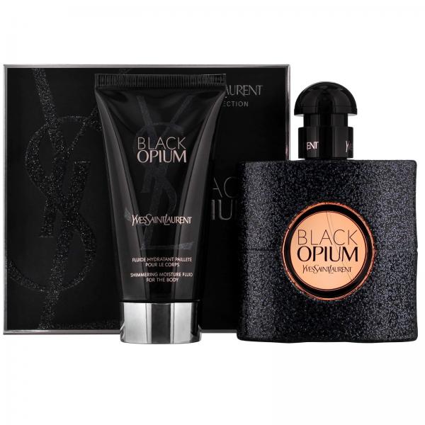 Set Apa De Parfum Yves Saint Laurent Black Opium, Femei, 50ml