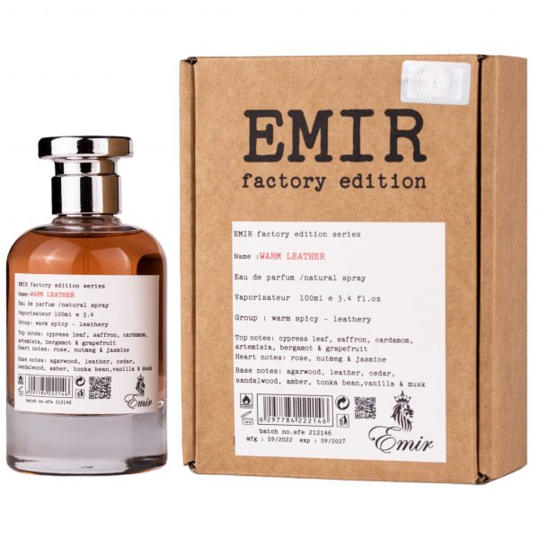 Apa de parfum Emir Warm Leather Factory Edition , Unisex, 100ml