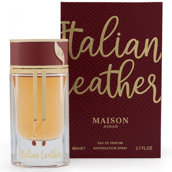 Apa de parfum Maison Asrar Italian Leather , Unisex, 80ml