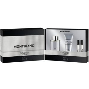 Set Apa de Parfum Mont Blanc Explorer Platinum 100 ml + 2x7,5 ml + 100 ml Gel de dus, Barbati