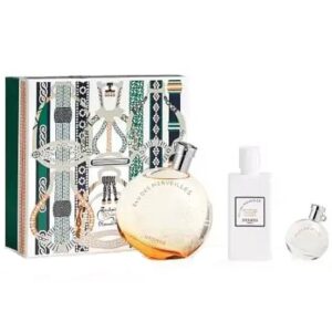 Set Apa de Toaleta Hermes Eau Des Merveilles 100 ml + 80 ml Lotiune de corp + 7.5 ml, Femei
