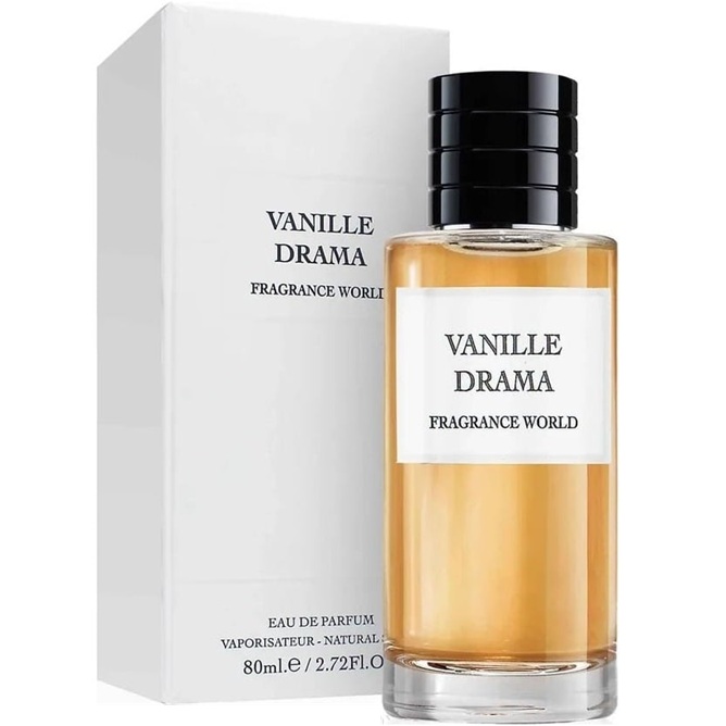 Apa de parfum Fragrance World Vanille Drama , Unisex, 80ml - imagine 2